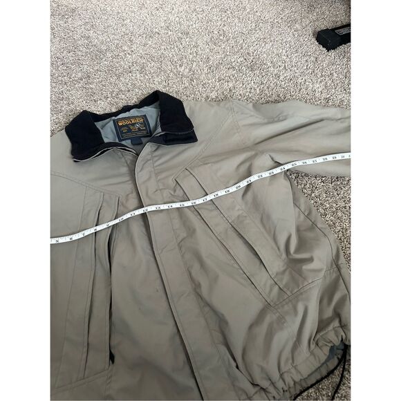 john rich and bros woolrich nylon bommer jacket men’s L outdoors zip up in ash - Picture 9 of 12